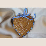 Lattice Work Heart with Ribbon